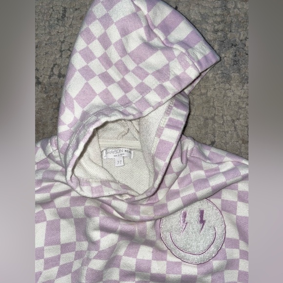 Grayson Mini checkered print hooded sweatshirt - Picture 3 of 3